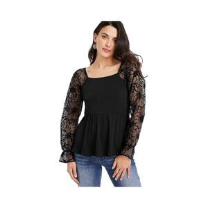 🖤 Maurice’s Sheer Floral Sleeve Blouse 🖤